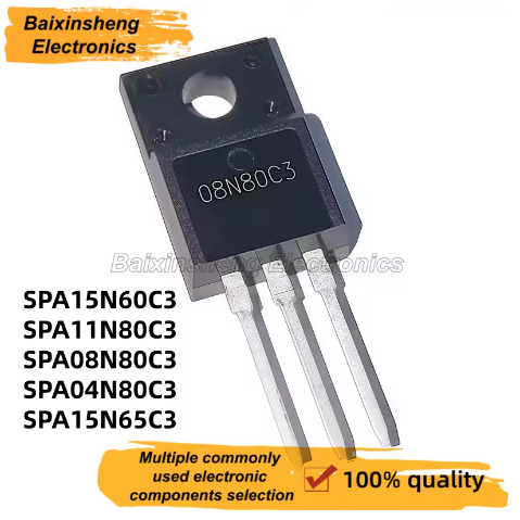 5PCS SPA15N60C3 SPA11N80C3 SPA08N80C3 SPA04N80C3 SPA15N65C3 TO-220F 15N60C3 11N80C3 08N80C3 ทรานซิสเ