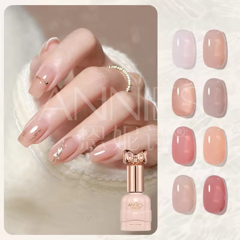 ANNIES น้ำยาทาเล็บ冰透พาสเทลพิ้งค์ 10ml แห้งเร็วทันใจ เกล็ดเพชรเรืองแสง กาวติดทนนาน สำหรับสาวยุคใหม่ ดีไซน์季節
