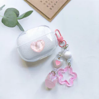 สําหรับ UGREEN HiTune S3 S5 S8 กรณี ClipBuds Pro / T3 Pro / T6 T6S / H5 H6Pro น่ารักผีเสื้อ Soft TPU ฝาครอบป้องกันโปร่งใสพร้อมจี้สีชมพู