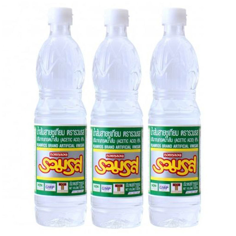 รวมรส น้ำส้มสายชูเทียม 700 มล. x 3 (RUAMROS Artificial Vinegar 700 ml x 3)