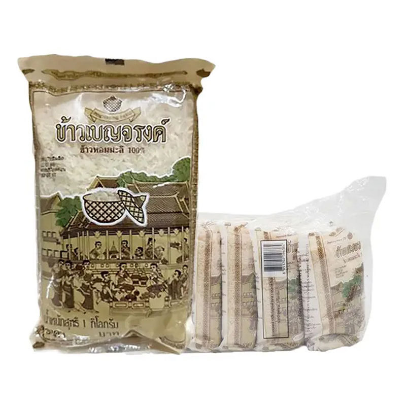 เบญจรงค์ ข้าวหอมมะลิ 100% 1 กก. x 5 (BENJARONG Jasmine Rice 100% 1 kg x 5) โปโลแมน POLOMAN