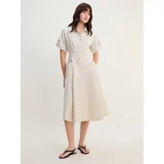 [Pomelo] เดรสยาวคอปก / Button Front Collared Midi Dress