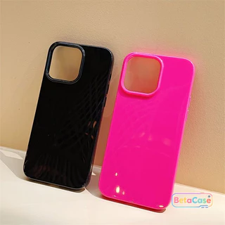 เคสไอโฟนเจลลี่สีพื้นมินิมอลเรียบหรู 17Pro/16/15/14/13/12/11/ProMax/7G/7/8Plus/XS/XR/SE2/SE3