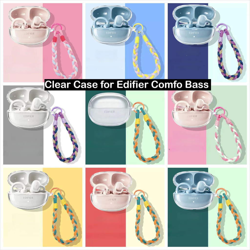Compatible with Edifier Comfo Bass Bluetooth Earphone Protective Case Transparent Material with Mountaineering Buckle Anti Drop Protective Case