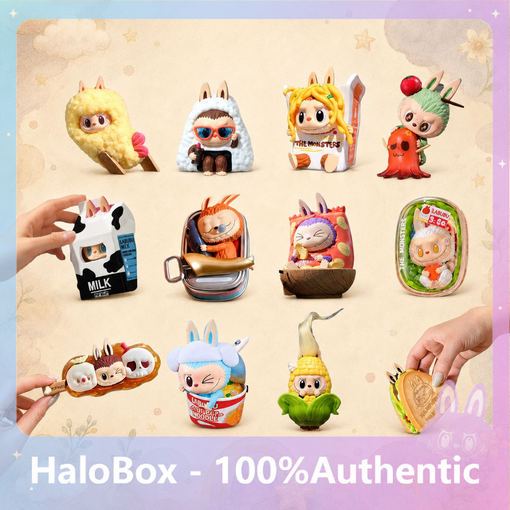 POPMART LABUBU แปลกรสร้านสะดวกซื้อซีรีส์ Mystery Box เครื่องประดับของแท้