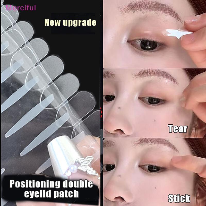 [Mer] 96/160/320 แพทช์ Double Eyelid Stiers พร้อมที่จับตําแหน่งเสริมธรรมชาติที่มองไม่เห็นยาวนาน Shap