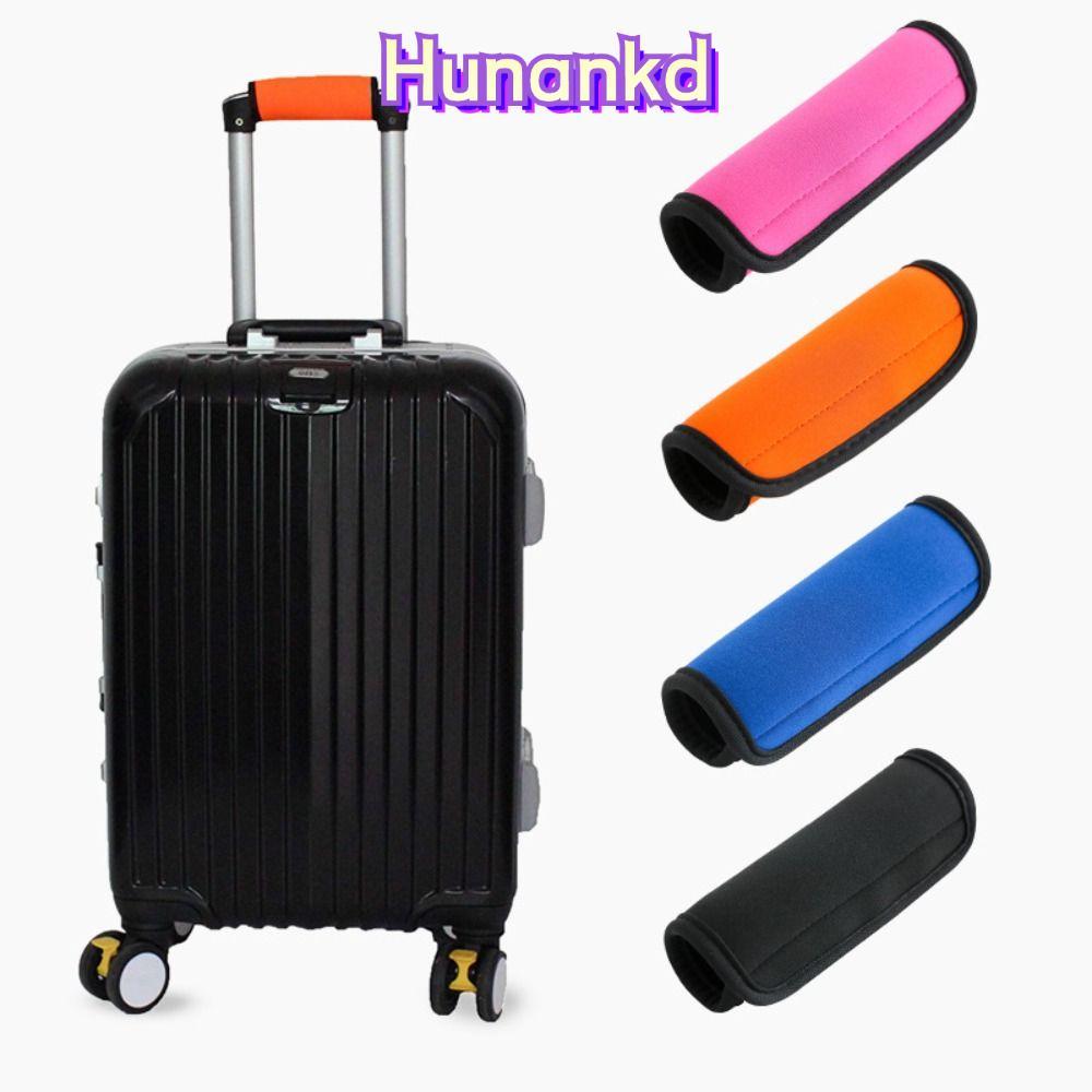 HUAN ฝาครอบมือจับกระเป๋าเดินทาง, Neoprene สีทึบกระเป๋าเดินทาง Handle Wrap, สบายแขนนุ่มกระเป๋าเดินทาง Handle Identifier Travel