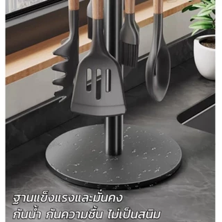 ที่แขวนอุปกรณ์ครัว หมุนได้ 360 องศา ตั้งโต๊ะ ไม่ต้องเจาะ ผู้ถือทัพพี ช้อน ตะหลิว จัดระเบียบห้องครัว