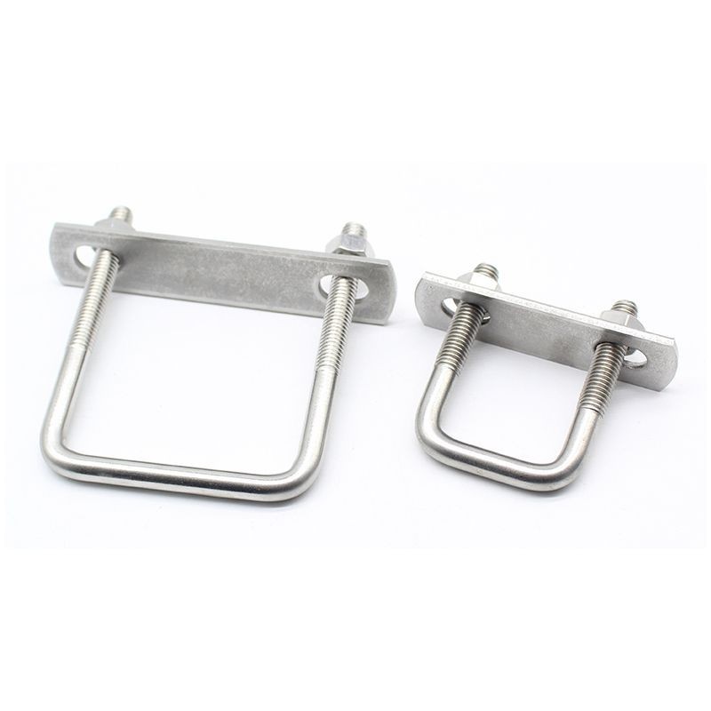 M6M8M10 มุมขวา Bolt Square Buckle u-Shaped Fixing สกรูสแควร์หลอดคลิปฮาร์ดแวร์ Fastener Square Tube ค