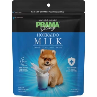 Prama พราม่า ขนมสุนัข Dog Snack ผลิตจากเนื้อไก่แท้ 400 กรัม ครบรส!!!
