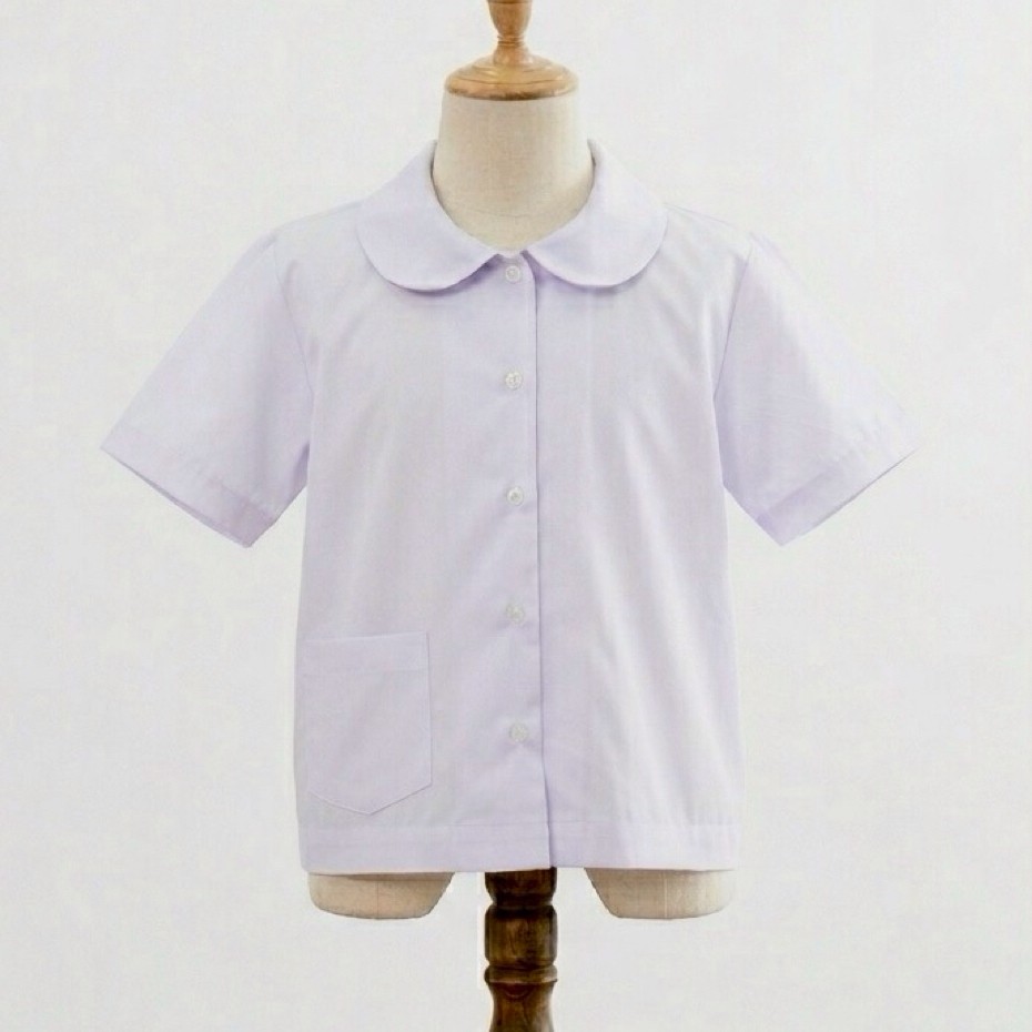 เสื้อนักเรียนหญิง คอบัว สีขาว ระดับประถมศึกษา