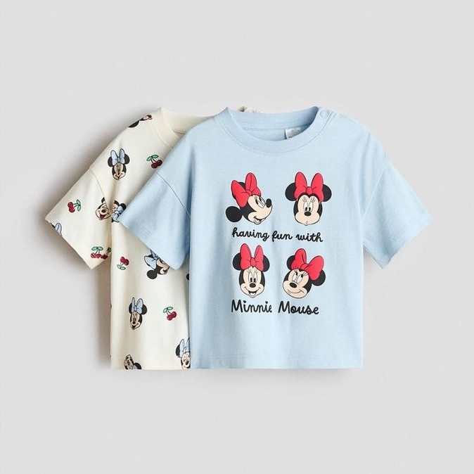 H&M(เอชแอนด์เอ็ม) เสื้อยืดผ้าคอตตอนพิมพ์ลาย 2 ชิ้น เด็กอ่อน 1315786_4
