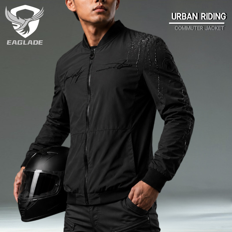 EAGLADE Urban Riding Jacket Men Water Repellent Lightweight Commuter Bomber Jacket Windproof Casual Outdoor Wear A1612