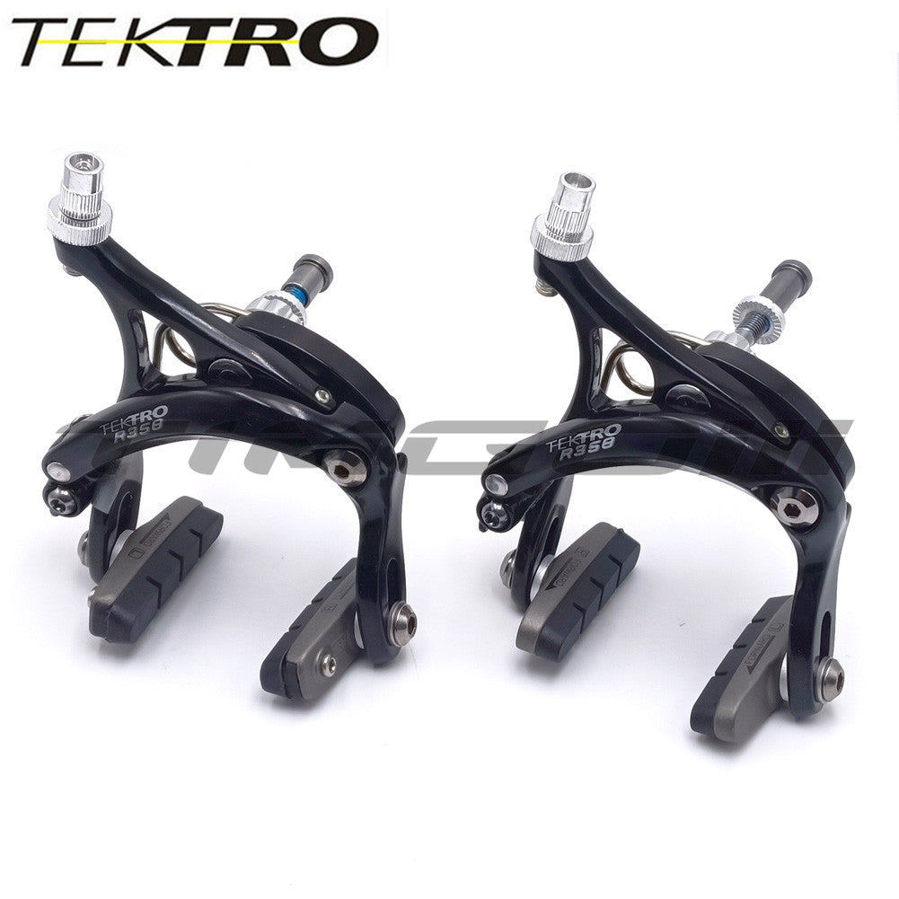 Tektro เบรค Caliper R358 จักรยานเสือหมอบ 47-57 ยาว Reach Dual Pivot C-Brake Rim สายเบรครองเท้า