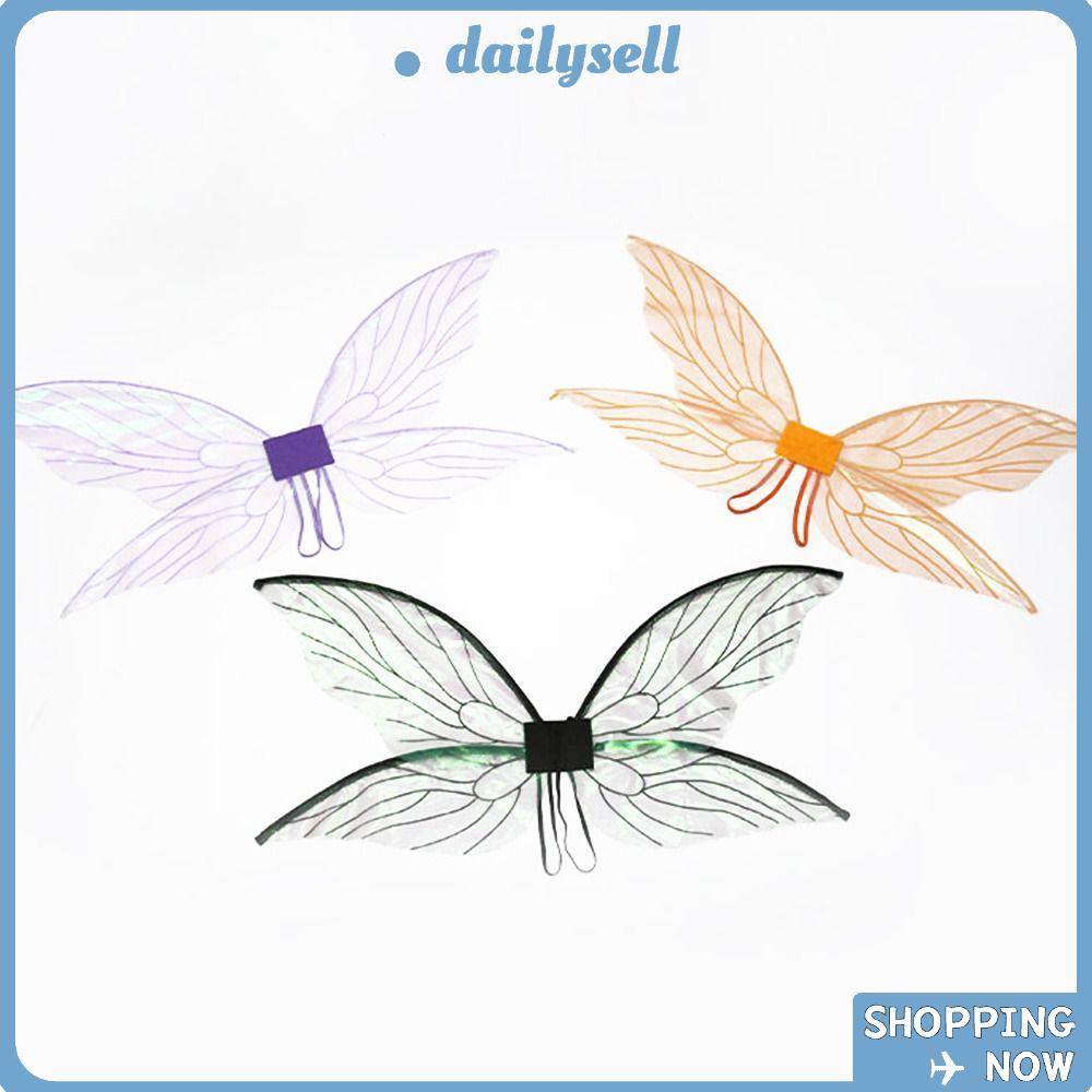 AELUUAKE Cicada Wing Halloween Girls Dress Up Props Party Favor Princess Angel Wing Dress-Up Wings