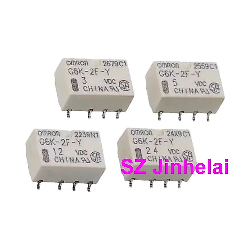 10pcs รีเลย์สัญญาณแท้ G6K-2F G6K-2F-Y G6K-2P-Y G6S-2 G6S-2F 24VDC 12VDC 5VDC 3VDC