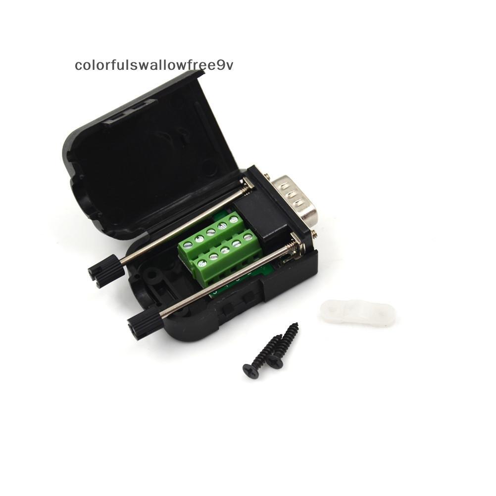 Cswr DB9 ชาย D-Sub 9 Pin Plug Breakout Terminals Solderless Nut Type Connector Glory