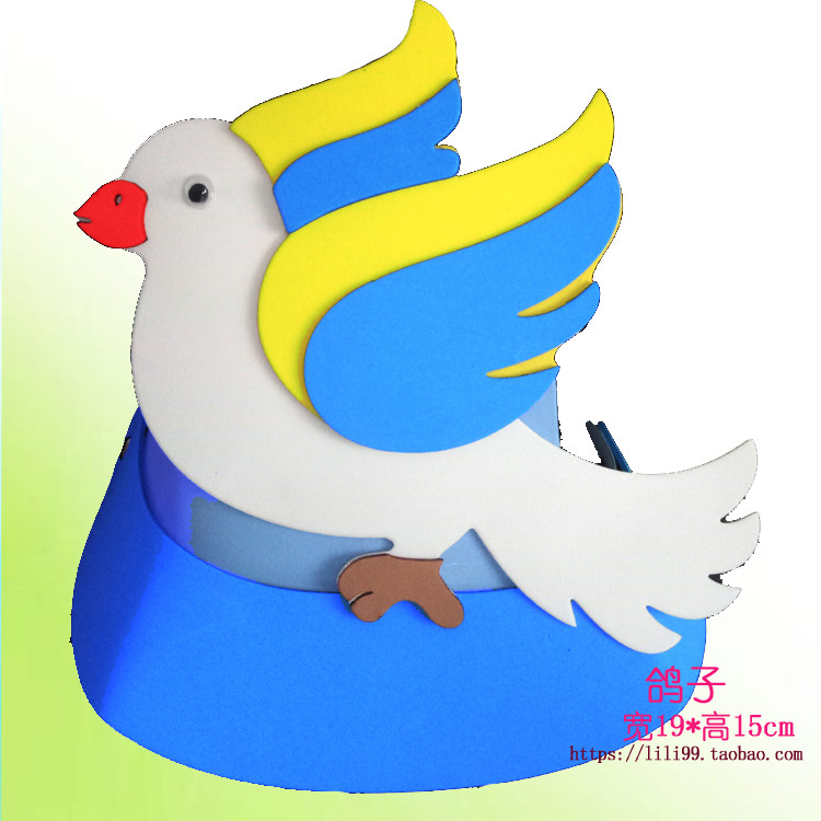 Pigeon Flying Pigeon Headdress Performance Props หมวกสัตว์หมวกหน้ากากอนุบาลนกแต่งตัวคริสต์มาส