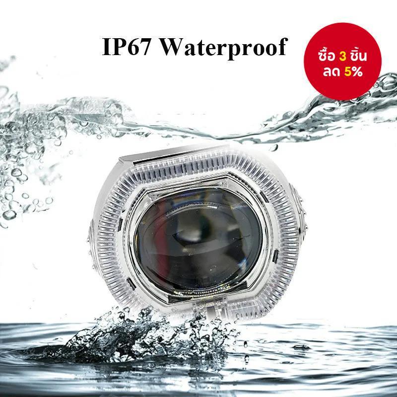 Universal 2.5 นิ้ว Dual-Head LED Mini Spotlight ไฟหน้าหลอดไฟสําหรับรถจักรยานยนต์จักรยานไฟฟ้า 1PC