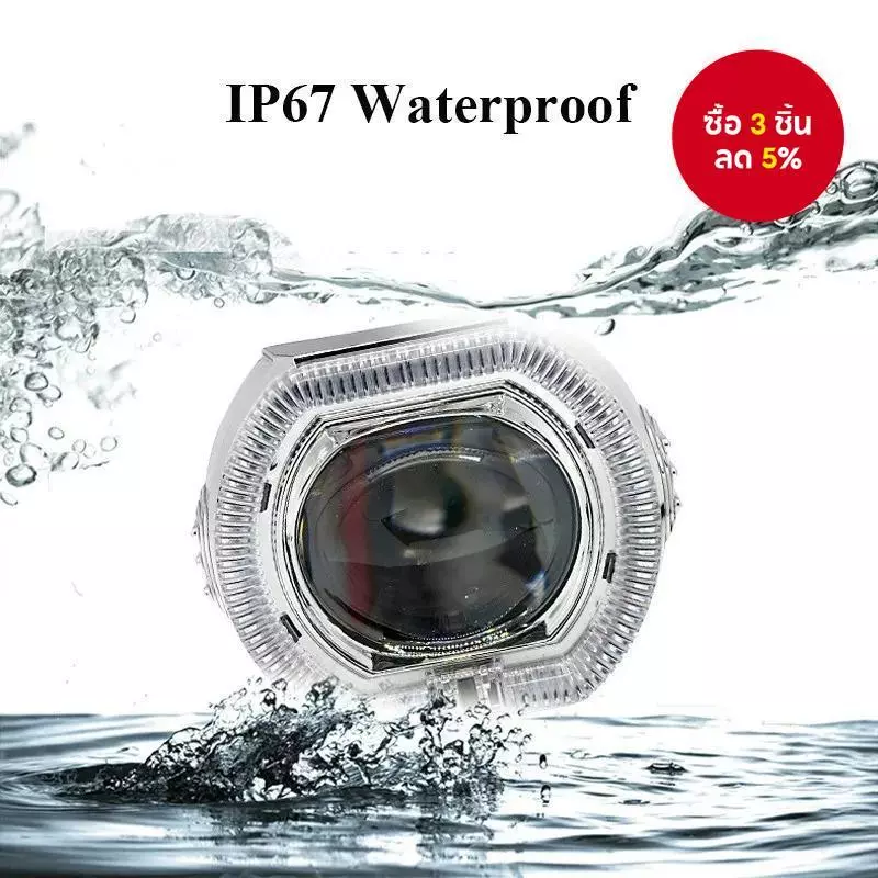 Universal 2.5 นิ้ว Dual-Head LED Mini Spotlight ไฟหน้าหลอดไฟสําหรับรถจักรยานยนต์จักรยานไฟฟ้า 1PC