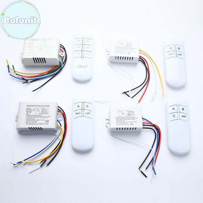Bolonit ไร้สายเปิด/ปิด 220V โคมไฟรีโมทคอนโทรลสวิตช์รับเครื่องส่งสัญญาณ TH