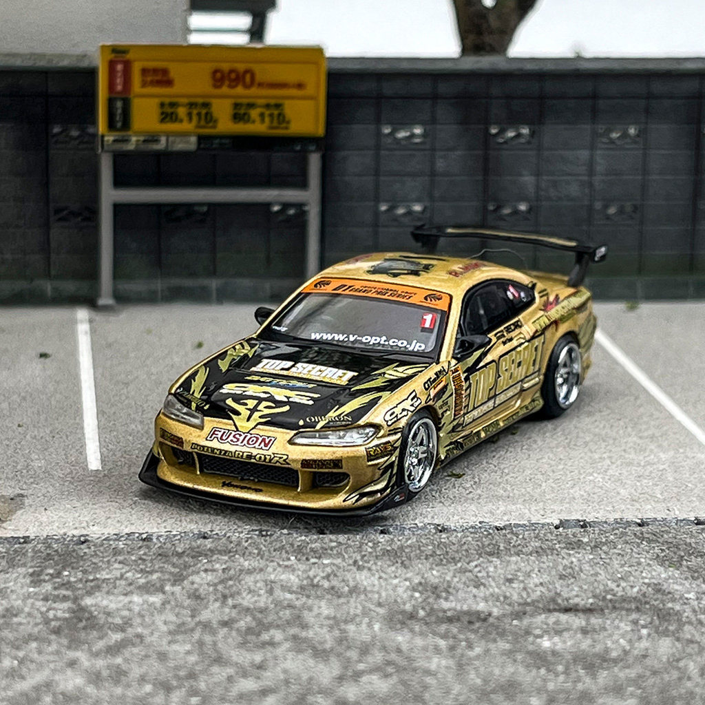 [คลังสินค้าพร้อม] MINIGT #714 1: 64 Nissan S15 Silvia Top Secret D1GP โมเดลรถอัลลอย