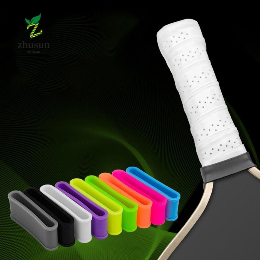 ZHUSUN 9 ชิ้นชุดเทนนิส Racquet Secures, Anti-slip Secure Grips Pickleball Paddle Grip Bands, Premium Sweat Absorption Comfort Handle แหวนยางสควอช