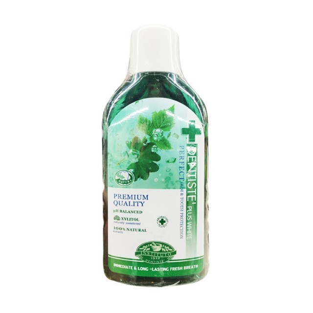 เดนทิสเต้ น้ำยาบ้วนปากพลัสไวท์ Dentiste Mouthwas Plus White 450ml.