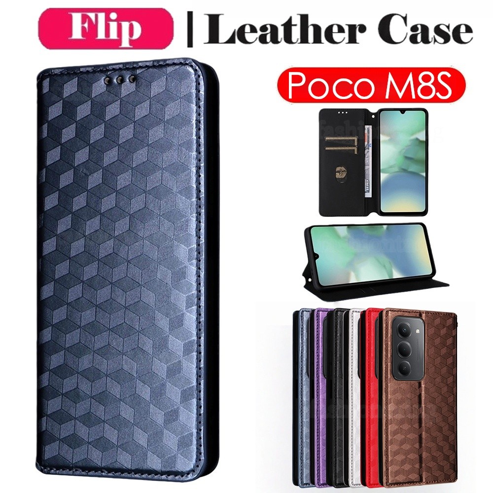 สําหรับ Xiaomi Poco M8 M 8 S M8s M8Pro M8 S Pro PocoM8s PocoM8Pro 5G 2026 พลิกหนังช่องใส่การ์ดวงเล็บ