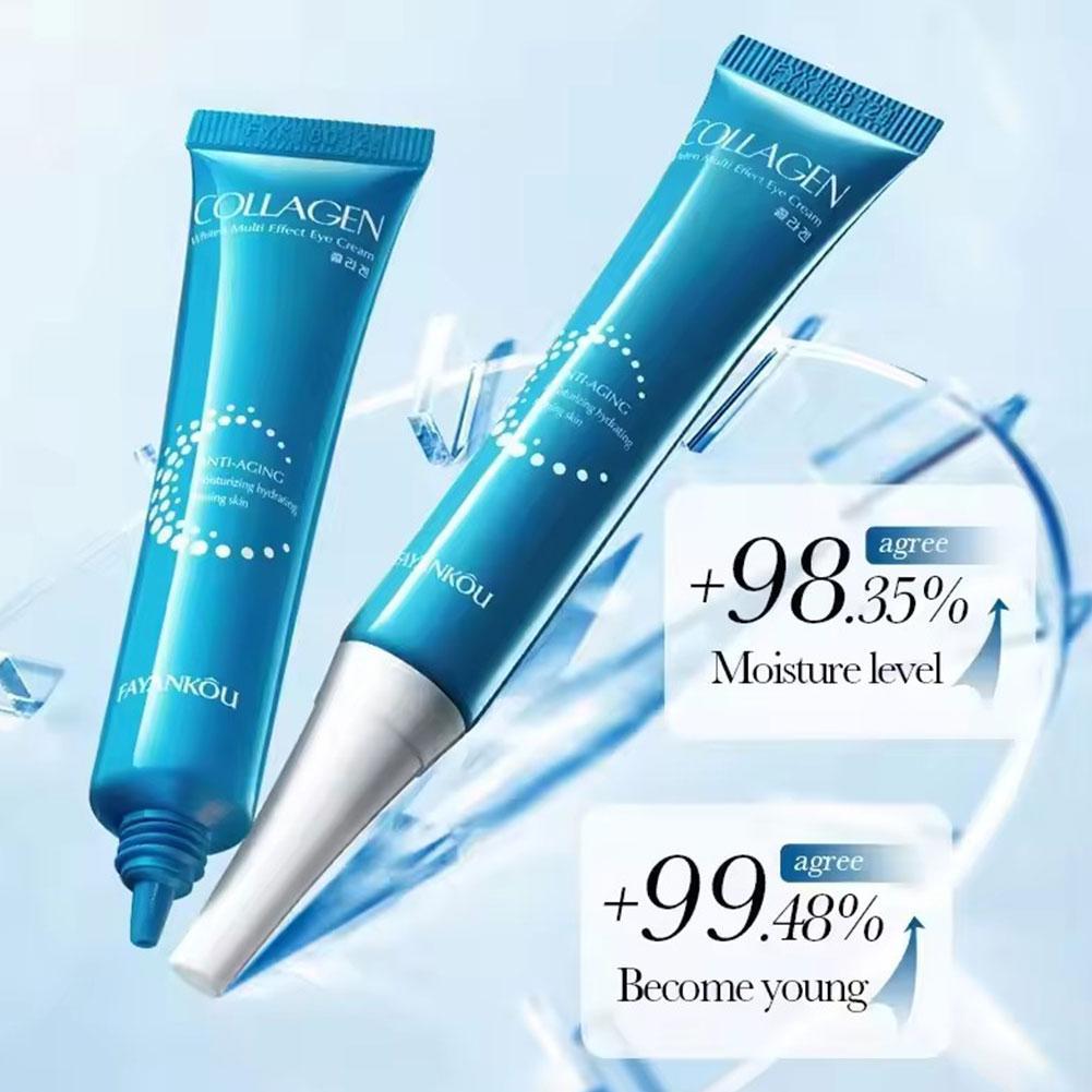 Collagen Eye Cream 20g Blue Hydrating Moisturizing Eye Care สําหรับ Fine Lines และ Dark Circles Firming Face Skincare