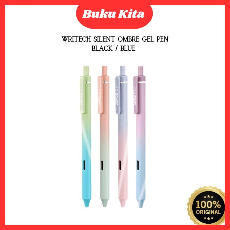 ปากกาเจล Silent Ombre Writech สีดํา / น้ําเงิน