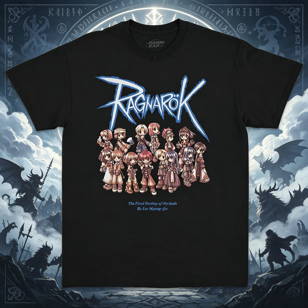 เสื้อยืดผ้าฝ้ายแท้100% ลายเกม Ragnarok Online ยูนิเซ็กซ์สไตล์วินเทจเกม เหมาะใส่เล่นเกมและพบปะเพื่อน S-5XL