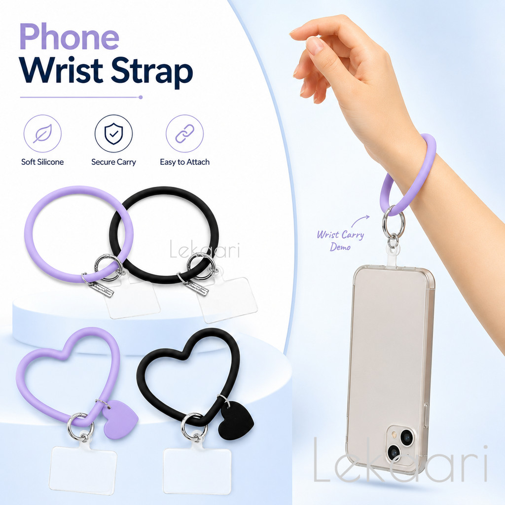 สายคล้องโทรศัพท์มือถือ ซิลิโคนนุ่ม ป้องกันการสูญหาย แบบสากล