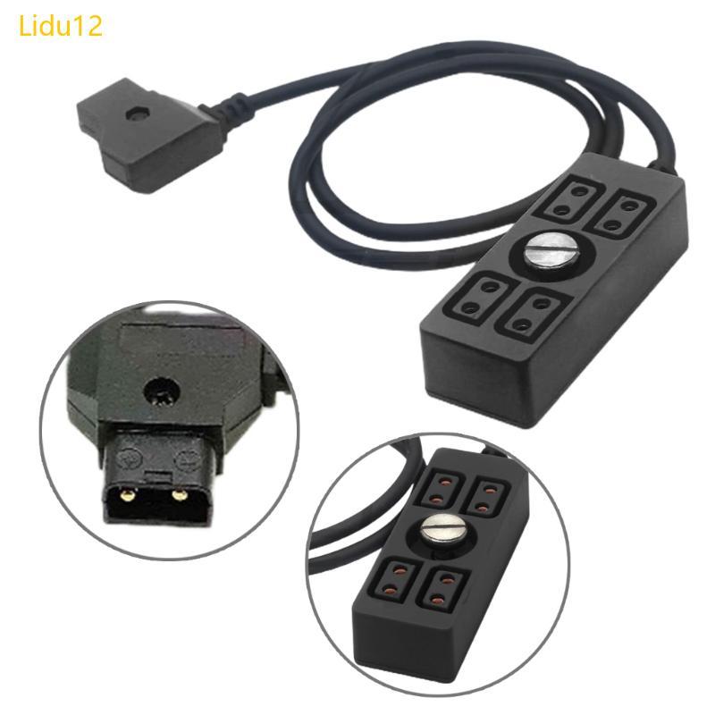 Lidu12 Dtap Power Splitter D-tap Male to 4 Port Female D-Tap Hub Adapter with 1 4Screw ขยาย Power Ou