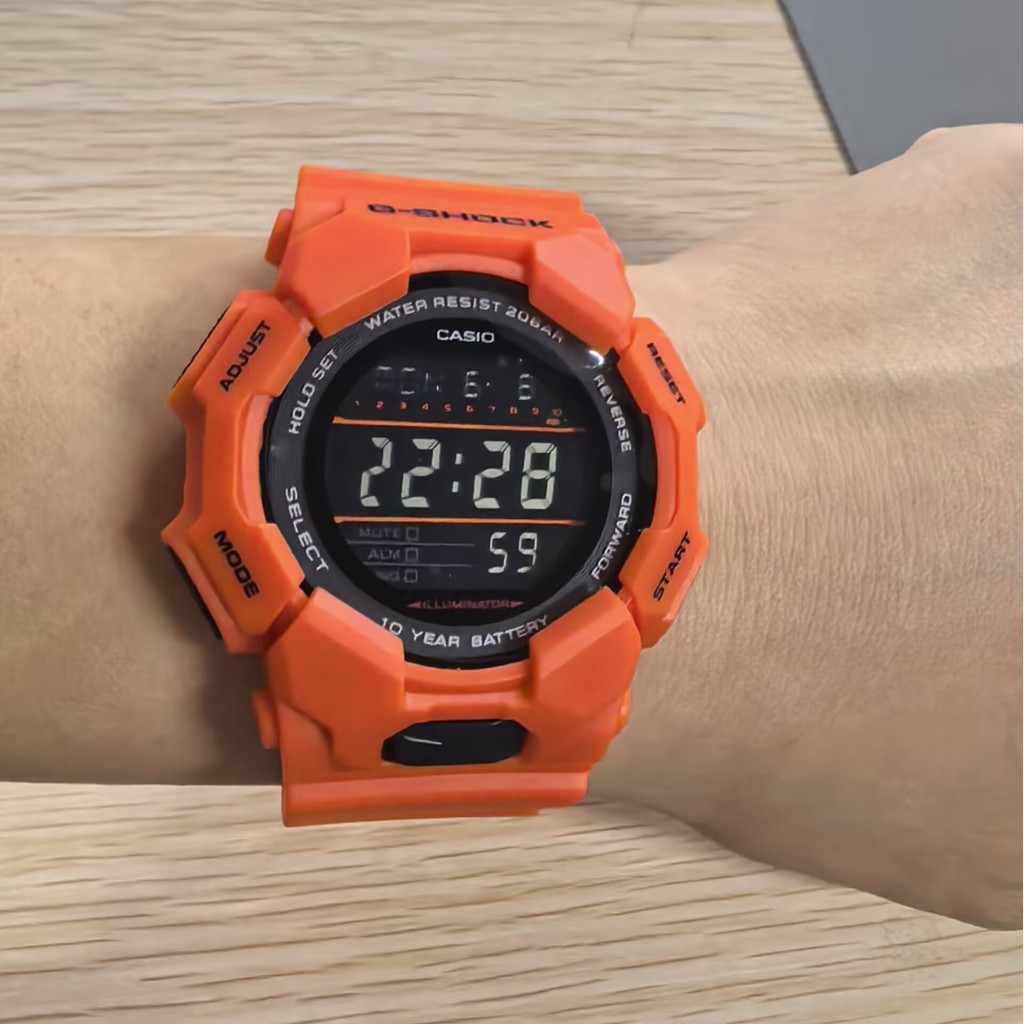 ปรับให้เข้ากับ g-shock GD-010 นาฬิกาสปอร์ต GD-010-1 / GD-010-1A1 สีส้ม-แดง GD-010-4 GD-010-4DR สายนา