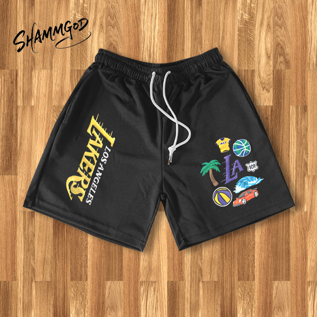 American แต่ยาวถึงเข่าสามจุด Houston Rocket Training Fitness Basketball Sports Shorts