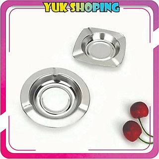 YUKSHOPING ASBAK STAINLESS BULAT 12 CM MANGKOK ASBAK BESI ASHTRAY R863