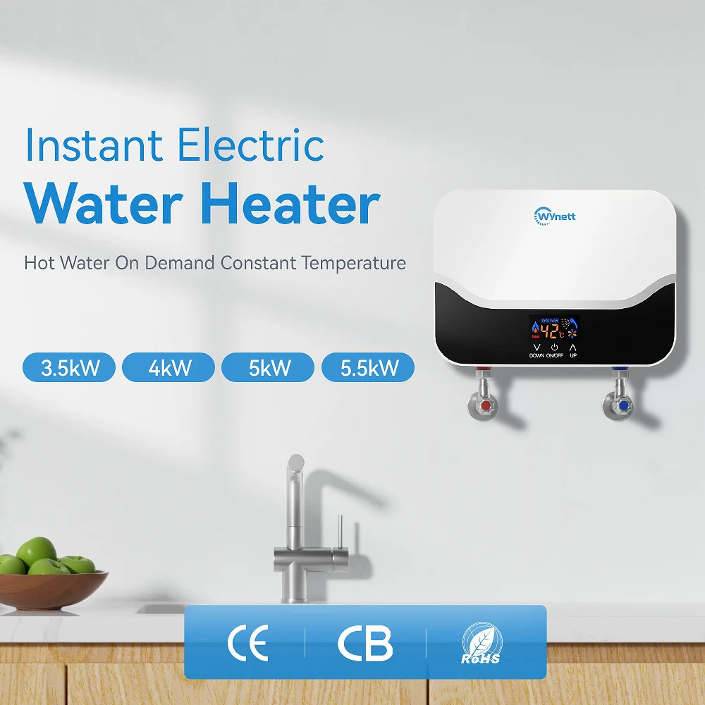Low Power Intelligent TouchControl เครื่องทําน้ําอุ่นในครัว เครื่องทําน้ําอุ่นแบบไม่ใช้ถังไฟฟ้าทันที