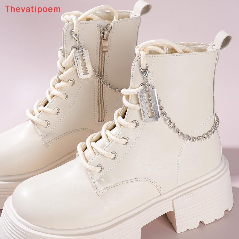[Thevatipoem] Gothic Punk Martin Boot รองเท้าตกแต่งโซ่ Easy-Release Bule กลไก Ideal DIY อุปกรณ์เสริมรองเท้า HOT