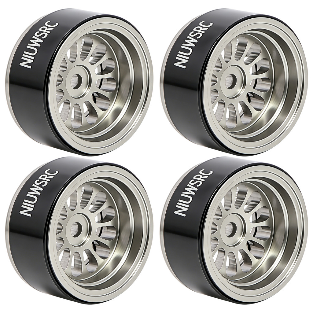4PCS 0.7 "อลูมิเนียม Beadlock ล้อขอบ + ยางชุดสําหรับ 1/30 Axial SCX30 RC Crawler Jeep Wrangler Ford Bronco อัพเกรด