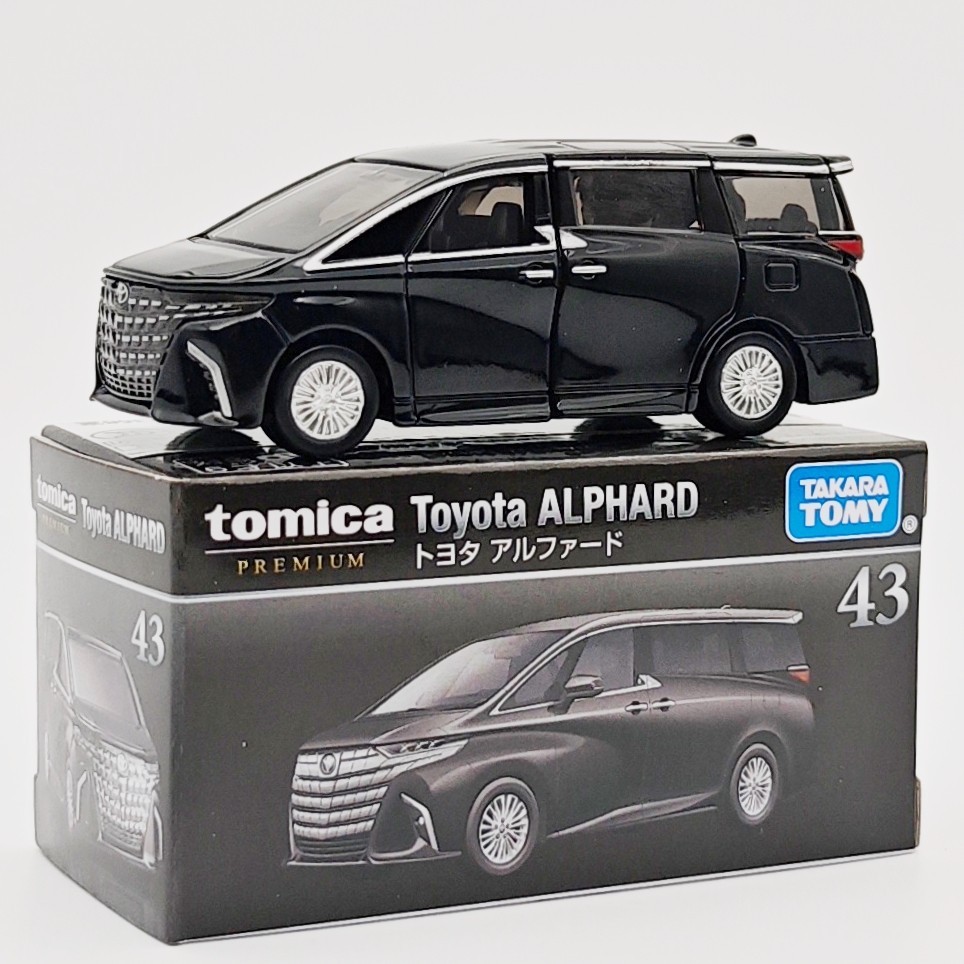 ของแท้ Domeka Black Box Alloy Car Simulation Toyota Alpha MPV Model Boy Toy Car Collection Car Model