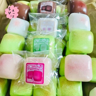 ของเล่นสกุชชี่เค้กทรงสี่เหลี่ยมฮาวาย - คลายเครียดรีบาวด์ช้าสําหรับเด็กผู้ใหญ่