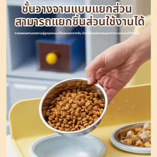 ชามสแตนเลสสำหรับแมวและสัตว์เลี้ยง ความจุใหญ่พิเศษ ทำความสะอาดได้ไม่ยุ่งยาก