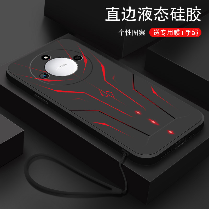 Honor X60 เคสโทรศัพท์ x60pro สไตล์ใหม่ซิลิโคน Soft Case Premium Mecha สีแดง Huawei Honor Shock-resis