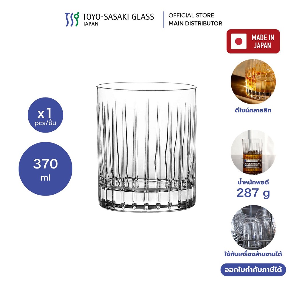 Toyo-Sasaki แก้วร็อค Rock glass, Lambda #ROCK-A-01 (ราคาต่อ 1 ชิ้น)