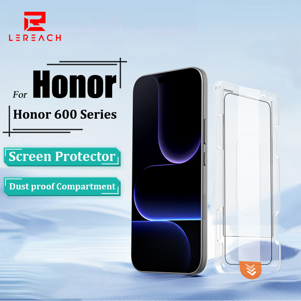 Lereach Quick Paste ฟิล์มกระจกนิรภัยสําหรับ Honor 600 / 600 Pro / 600 Lite / 500 Pro 1-2 ชิ้นความละเอียดสูงป้องกันการระเบิดป้องกันการเปรอะเปื้อน Smooth Touch Quick ปลดล็อค