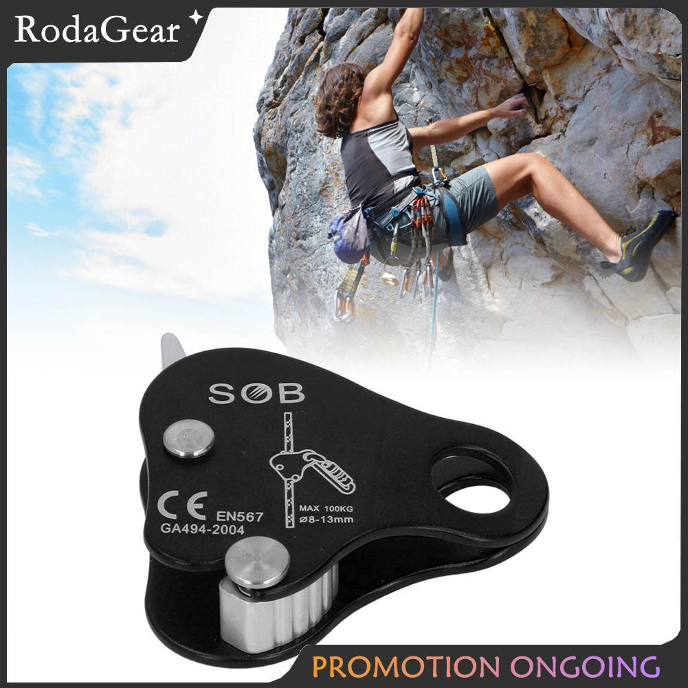 RodaGear VGEBY เชือกปีนเขาคว้า Self Braking Safety Grip Clamp Ascender อุปกรณ์สำหรับปีนเขา Rappelling Rescue กีฬากลางแจ้ง