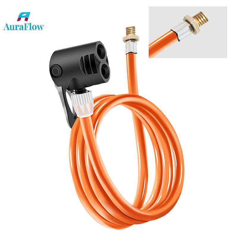 AuraFlow 70/80/120 ซม.จักรยาน Air Pump Extension Tube ปั๊มจักรยานท่อ Air Pump Connector จักรยาน Air ปั๊มยาง Inflator หัวฉีดอุปกรณ์เสริมใหม่