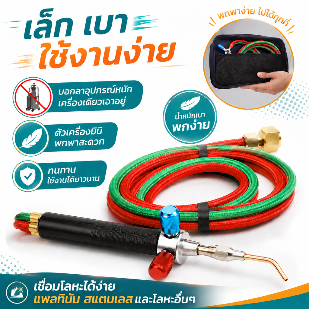 เครื่องเชื่อมขนาดเล็ก สำหรับงานเครื่องประดับ Jeweler อุปกรณ์เชื่อม พร้อมหัวฉีด 5 ชิ้น