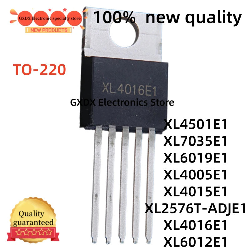 5PCS XL6019E1 XL7035E1 XL4501E1 XL6012E1 XL4016E1 XL2576T-ADJE1 TO-220-5 XL4015E1 T0-5263 ผลทรานซิสเ